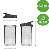 Sklenená nádoba 545 ml, s viečkom na zavesenie - 5 ['sklenená nádoba', ' nádoba', ' sklenená nádoba s viečkom', ' sklenená nádoba na zavesenie', ' viečko s držadlom', ' nádoba na zavesenie', ' nádoba na korenie', ' nádoba na sypké produkty', ' inovatívne viečko', ' nádoba pohár 545 ml']