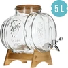 Sklenený súdok 5 L, so širokým hrdlom, korkom, podstavcom a kohútikom - 2 ['súdok na limonádu', ' ozdobná nádoba na nápoje', ' súdok s kohútikom', ' súdok na alkohol s kohútikom', ' sklenená fľaša s kohútikom', ' sklenená fľaša na nápoje', ' súdok na nápoj na párty', ' súdok s kohútikom do záhrady', ' limonáda vonku', ' letné osvieženie', ' sklenený súdok', ' súdok so širokým otvorom', ' súdok so širokým hrdlom', ' súdok na limonádu', ' súdok na stojane', ' pohár s kohútikom', ' limonáda', ' punč', ' sangria', ' súdok na likér', ' na alkohol', ' dávkovač nápojov', ' na oslavy', ' na servírovanie nápojov a nápojov', ' súdok na stojane']