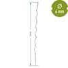 Špirálová oceľová tyčka 1,75m x 6mm - 2 ['oceľová podpora pre rastliny', ' tyčka pre rastliny', ' tyčka pre kvety', ' tyčky pre kvetináče', ' tyčka pre rastliny castorama']