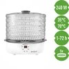Sušička na huby, ovocie, zeleninu a bylinky s reguláciou teploty, 240W, transparentná - 7 ['sušička na potraviny', ' sušička na huby', ' sušené ovocie', ' sušená zelenina', ' skladovanie potravín', ' sušenie potravín', ' sušičky na potraviny', ' regulácia teploty', ' transparentná sušička', ' dehydrátor']