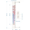 Vonkajší teplomer s transparentnou stupnicou (-70°C do +50°C) 23cm mix - 2 ['teplomer za okno', ' aká teplota', ' nalepovací teplomer', ' skrutkovací teplomer', ' čitateľná stupnica']
