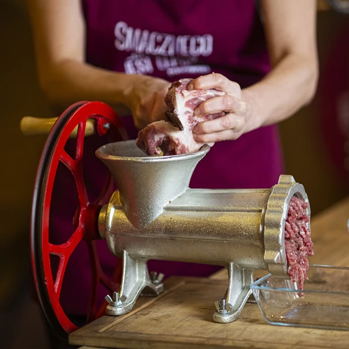 2 v 1 mlynček na mäso a plnička na klobásy, veľkosť #32 - 5