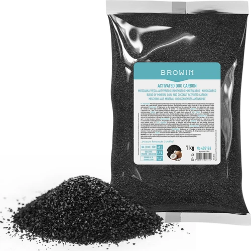 Activated Duo Carbon – zmes kamenného (minerálneho) a kokosového aktívneho uhlia, 1 kg, na 60 l - 2