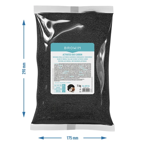 Activated Duo Carbon – zmes kamenného (minerálneho) a kokosového aktívneho uhlia, 1 kg, na 60 l - 7