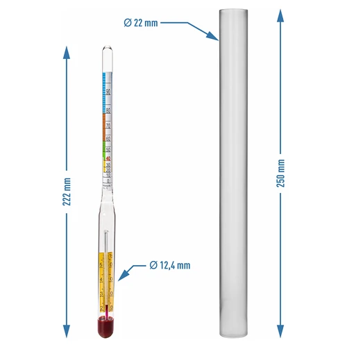 Alkoholometer s teplomerom - 3