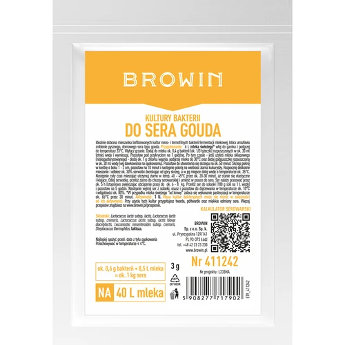 Bakteriálne kultúry na syr gouda  - 1 ['ostaňte doma', ' syrové kultúry', ' bakteriálne kultúry na syr', ' syr gouda', ' ako vyrobiť syr gouda', ' bezlepková diéta', ' baktérie', ' štartovacie kultúry']