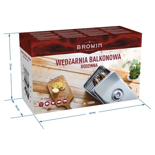 Balkónová udiareň - RODINNÁ - 7 ['udiareň', ' udiaren', ' údenie', ' údenie', ' údiť', ' údiť', ' údenina', ' údeniny', ' údený pstruh', ' údený syr', ' údená bravčová panenka', ' gril']
