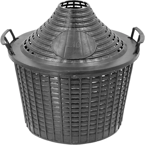 Balón na víno 10 L v plastovom koši - 4 ['demižón', ' fľaša na víno', ' balón na víno', ' na pivo', ' na fermentáciu', ' domáce víno', ' sklenený balón na víno', ' na likéry', ' na medovinu']