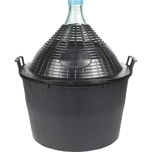 Balón na víno 34 L v plastovom koši  - 1 ['demižón', ' fľaša na víno', ' balón na víno', ' na pivo', ' na fermentáciu', ' domáce víno', ' sklenený balón na víno', ' na likéry', ' na medovinu']