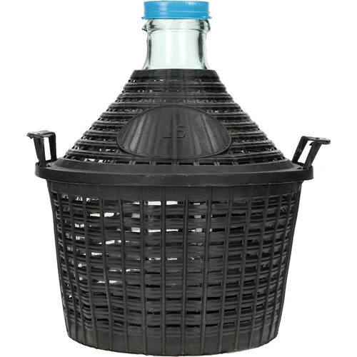 Balón na víno 5L v plastovom koši  - 1 