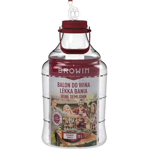 Balón na víno ľahký, nerozbitný s držadlom, 20 L - 3 ['fermentačná nádoba', ' fermentačná nádoba', ' v čom fermentovať', ' balón na víno', ' balón na pivo', ' na fermentáciu', ' balón so širokým otvorom', ' PET balón', ' plastový balón', ' nerozbitný balón', ' balón na víno', ' vinárska novinka']