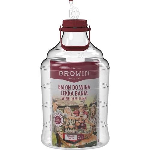 Balón na víno ľahký, nerozbitný, s držadlom, 25 L - 3 ['fermentačná nádoba', ' fermentačná nádoba', ' v čom fermentovať', ' balón na víno', ' balón na pivo', ' na fermentáciu', ' balón so širokým otvorom', ' PET balón', ' plastový balón', ' nerozbitný balón', ' balón na víno', ' vinárska novinka', ' balón 25 L']