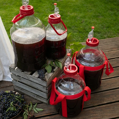 Balón na víno ľahký, nerozbitný, s popruhmi, 10 L - 11 ['balóny na víno', ' balóny na pivo', ' nádoby na víno', ' nádoby na pivo', ' nádoby PET', ' balóny so širokým hrdlom', ' vinárske súpravy', ' nerozbitné nádoby', ' nádoby na fermentáciu', ' balóny na fermentáciu', ' balóny so skrutkovacím uzáverom', ' balóny s príslušenstvom', ' novinky vo vinárstve', ' domáce vína', ' domáce pivá', ' popruhy na prenášanie', ' balóny', ' z plastu', ' nerozbitné', ' fermentor', ' demižón', ' galón', ' víno', ' pivo', ' s popruhmi', ' súprava', ' 10L']