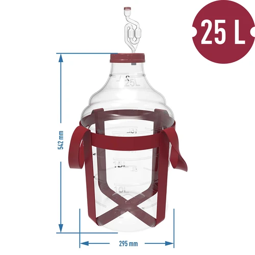 Balón na víno ľahký, nerozbitný, s popruhmi, 25 L - 6 ['balóny na víno', ' balóny na pivo', ' nádoby na víno', ' nádoby na pivo', ' nádoby PET', ' balóny so širokým hrdlom', ' vinárske súpravy', ' nerozbitné nádoby', ' nádoby na fermentáciu', ' balóny na fermentáciu', ' balóny so skrutkovacím uzáverom', ' balóny s príslušenstvom', ' novinky vo vinárstve', ' domáce vína', ' domáce pivá', ' popruhy na prenášanie', ' balóny', ' z plastu', ' nerozbitné', ' fermentor', ' demižón', ' demižón', ' galón', ' víno', ' pivo', ' s popruhmi', ' súprava']