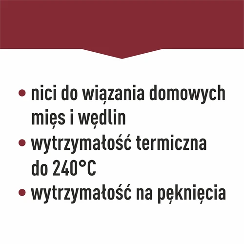 Bavlnené údenárske nite biele (240°C) 145 m - 7 ['niti na údeniny na viazanie mäsa', ' bavlnené nite', ' na údenie', ' na pečenie', ' na varenie', ' údenársky špagát', '']
