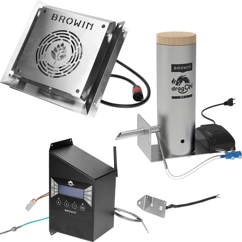 Bezrámová údiareň dragON PLYWOOD NATURE s regulátorom Wi-Fi, 200L - 7