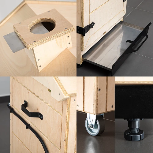 Bezrámová udiareň dragON PLYWOOD NATURE s Wi‑Fi ovládačom, 200L - 6