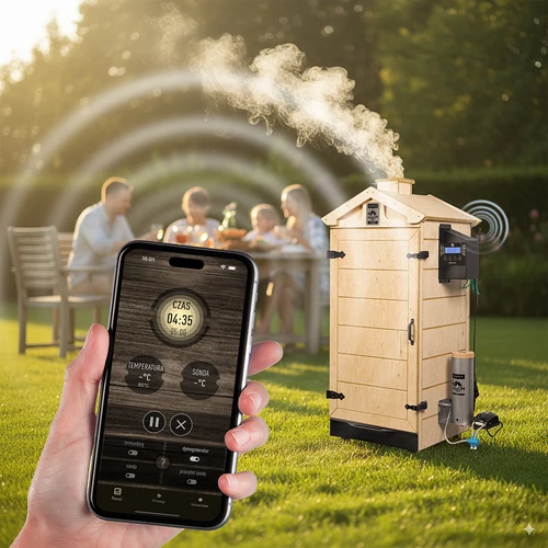Bezrámová udiareň dragON PLYWOOD NATURE so systémom Wi-Fi, 200L - 8