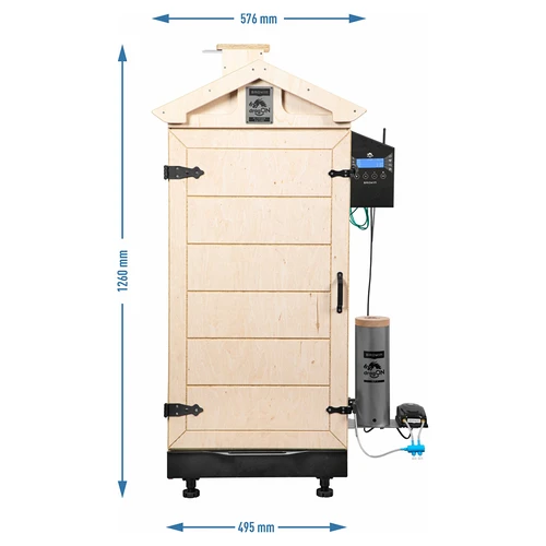 Bezrámová udiareň dragON PLYWOOD NATURE so systémom Wi-Fi, 200L - 14