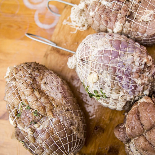 Biela údenárska sieťka s rozmermi 12,5 cm x 5 m, s tepelnou odolnosťou do 220°C - typ A - 7