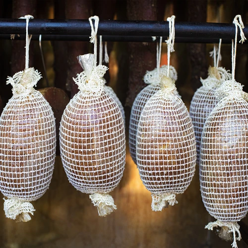 Biela údenárska sieťka s rozmermi 12,5 cm x 50 m, s tepelnou odolnosťou do 220°C - 12 ['sieťka na údeniny', ' údenárska sieťka na údenie', ' údenárska sieťka na varenie', ' údenárska sieťka na pečenie', ' odolná údenárska sieťka', ' na domáce údeniny', ' na šunku', ' na bôčik']