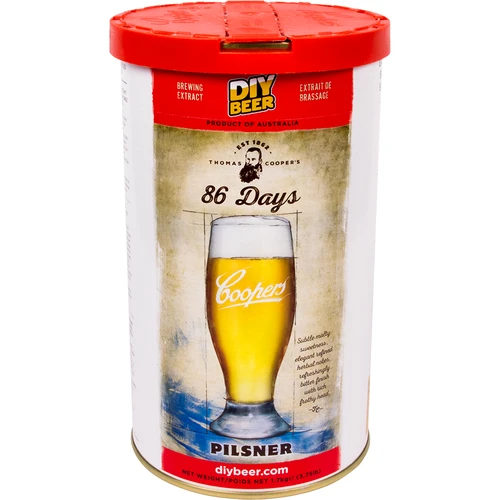Brewkit Coopers 86 Days Pilsner  - 1 ['domáce pivo', '\r\ndomáce pivo', '\r\nsúpravy na domáce pivo', '\r\nsúprava na domáce pivo', '\r\ndomáce varenie piva', '\r\ndomáce pivo krok za krokom', '\r\ndomáca výroba piva', '\r\ndomáce recepty na pivo', '\r\ndomáca výroba piva', '\r\nako vyrobiť domáce pivo', '\r\nBrewkit Coopers Stout', ' koncentrát na domáce pivo pivovarské kvasnice Alcotek', ' ako chutí pivo stout', ' pivo typu stout']