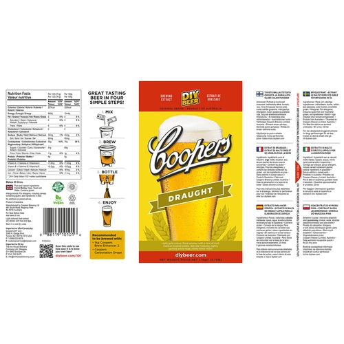 Brewkit Coopers Draught - 5 ['svetlé', ' jemné', ' brewkit', ' pivo']