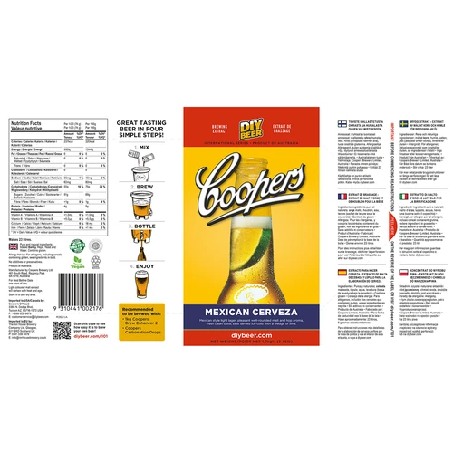 Brewkit Coopers Mexican Cerveza - 5 ['lager', ' ľahké', ' svetlý lager', ' brewkit', ' pivo']