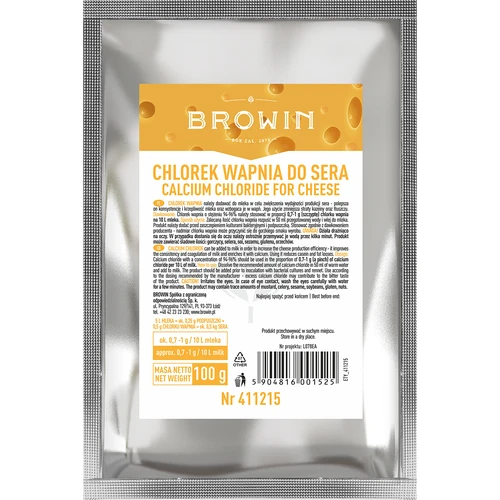 Chlorid vápenatý na syr - 100 g  - 1 ['na výrobu syra', ' syrársky syridlo', ' syrársky chlorid vápenatý', ' syrárska soľ', ' syrárstvo', ' na pivo', ' veľké balenie']