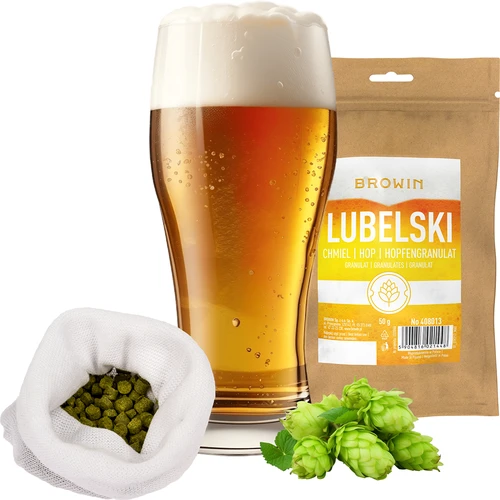 Chmeľ Lubelský - granulát 50g - 3 ['chmelenie piva', ' chmeľ do piva', ' chmeľ alfa kyseliny', ' pivo', ' domáce pivo', ' robím pivo', ' ako urobiť pivo', ' aký chmeľ do piva', ' aký chmeľ vybrať', ' chmeľ v granuláte', ' granulát chmeľový', ' chmeľ lubelský']