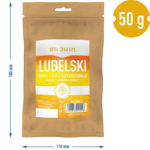Chmeľ Lubelský - granulát 50g - 6 ['chmelenie piva', ' chmeľ do piva', ' chmeľ alfa kyseliny', ' pivo', ' domáce pivo', ' robím pivo', ' ako urobiť pivo', ' aký chmeľ do piva', ' aký chmeľ vybrať', ' chmeľ v granuláte', ' granulát chmeľový', ' chmeľ lubelský']