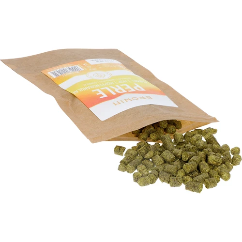 Chmeľ Perle - granulát 50 g - 4 ['chmelenie piva', ' chmeľ do piva', ' chmeľ alfa kyseliny', ' pivo', ' domáce pivo', ' robím pivo', ' ako urobiť pivo', ' aký chmeľ do piva', ' aký chmeľ vybrať', ' chmeľ v granuláte', ' granulát chmeľový', ' chmeľ perle']