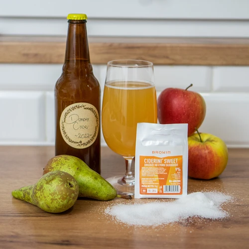 Ciderové kvasnice Ciderini Sweet, 5 g - 2 ['kvasnice na cider', ' kvasnice na jablkový cider', ' kvasnice na hruškový cider', ' kvasnice na sladký cider', ' kvasnice na polosladký cider', ' jablkový cider', ' hruškový cider']