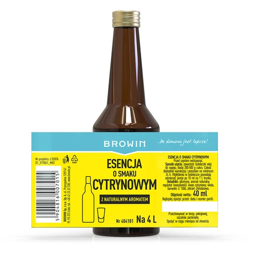Citrónová esencia s prírodnou arómou na 4 l – 40 ml - 6