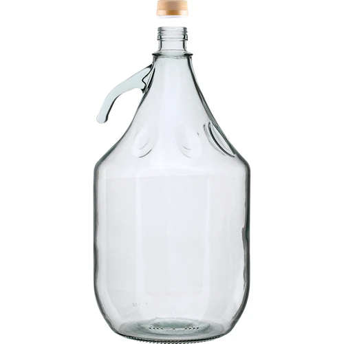 Demižón 5 L Dama s uzáverom - bez košíka - 2 ['fľaša 5l', ' fľaša na fermentáciu', ' demižón na fermentáciu', ' demižón na víno', ' demižón na víno', ' na skladovanie vína', ' fľaša na šťavu']