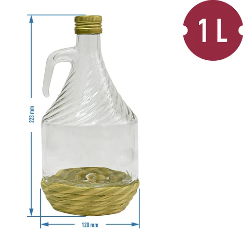 Demižón Dama 1L v opletení, so skrutkovacím uzáverom - 2 ['balón na víno', ' balón na víno', ' demižón na víno', ' fľaša na víno', ' fľaša na víno', ' demižón na víno', ' demižón na víno', ' demižón', ' demižón na víno', ' balón na víno 50l', ' balón na víno 50l castorama', ' balón na víno 50l', ' balón na víno 50l castorama', ' víno balón', ' víno balón castorama', ' demižón v prútenom koši', ' demižón v prútenom koši']