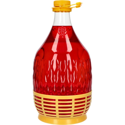 Demižón Dama 5 l PET, so skrutkovacím uzáverom, rukoväťou a košíkom - 2