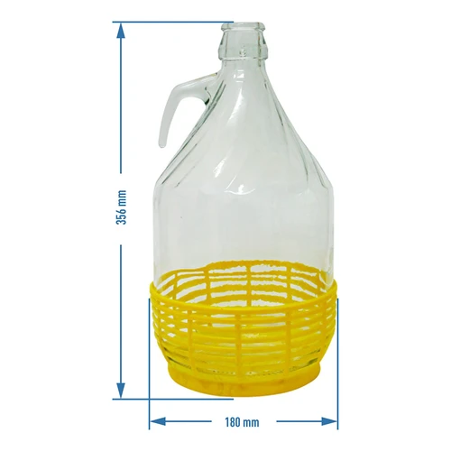 Demižón Dama 5 L so sklenenou rukoväťou - 2