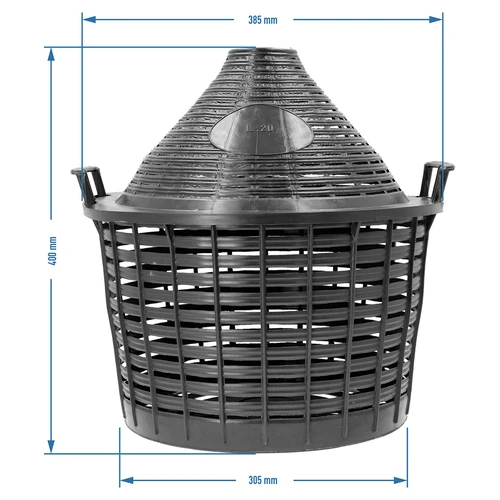 Demižón na víno 20 L v plastovom koši - 4 ['demižón', ' demižón', ' na víno', ' na pivo', ' na kvasenie', ' na fermentáciu', ' balón s košom', ' sklenený balón', ' balón na víno', ' fľaša na víno', ' balón 20 L']