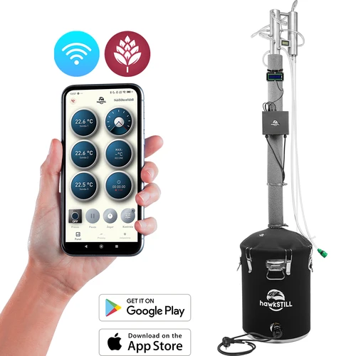 Destilačná súprava hawkSTILL „Studené prsty” 60 L + systém Wi-Fi IQ s displejom LCD