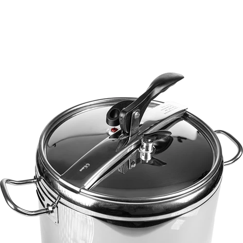 Destilátor Pot-Still na tlakovom hrnci 17 L - 4 ['destilácia', ' destilát', ' pálenka', ' jedlá z tlakových hrncov', ' aký destilačný prístroj vybrať', ' varenie v tlakových hrncoch', ' destilátor Browin', ' modulárne destilátory', ' čistý destilát', ' destilačná súprava', ' súprava na destiláciu', ' destilačná súprava s tlakovým hrncom', ' destilácia na rôznych zdrojoch tepla', ' tlakový hrniec', ' varenie v tlakových hrncoch', ' hrniec z nehrdzavejúcej ocele', ' tlakový hrniec moderné varenie', ' rýchle varenie', ' must have v kuchyni', ' prečo sa oplatí mať tlakový hrniec', ' výhody tlakových hrncov', ' hrniec 17 litrov']
