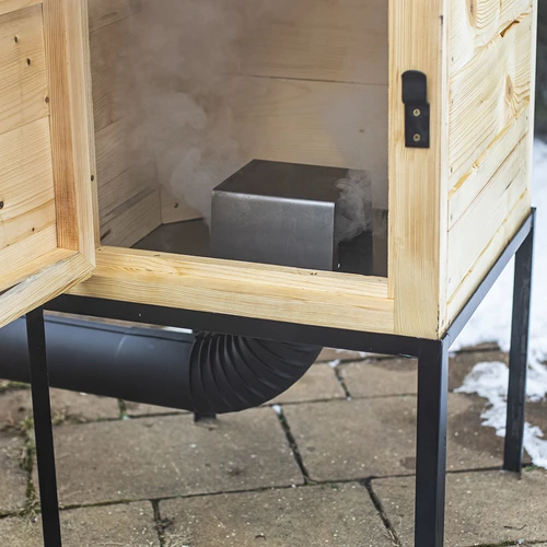 Drevená udiareň 60 cm, s ohniskom - 8