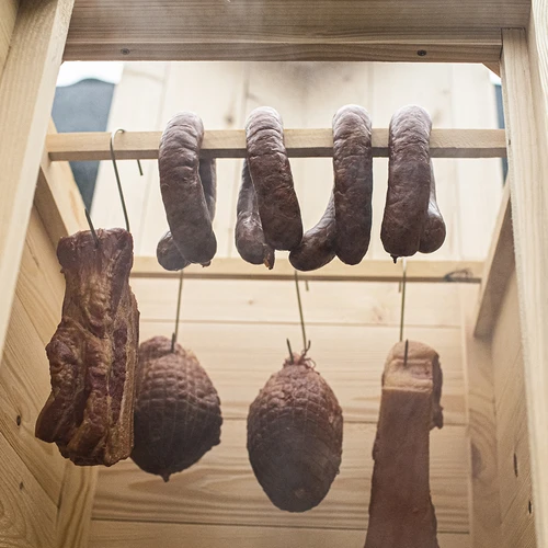 Drevená udiareň 60 cm, s ohniskom - 11