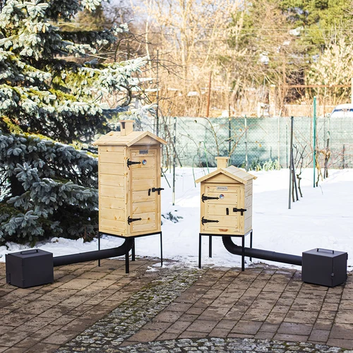 Drevená udiareň 60 cm, s ohniskom - 14