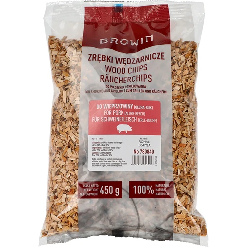 Drevené štiepky na údenie/grilovanie 70 % olša + 30 % buk, 450 g, tr. 8
