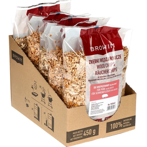 Drevené štiepky na údenie/grilovanie 70 % olša + 30 % buk, 450 g, tr. 8 - 2