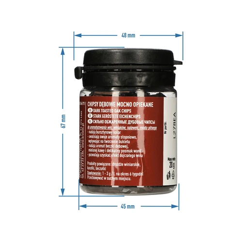 Dubové lupienky silno opekané, 20 g - 8 ['dubové lupienky silno opekané', ' dubové lupienky', ' dubové vločky', ' vločky do vína', ' dubové vločky do vína', ' zrenie vína', ' aromatizácia vína', ' do alkoholu', ' prísady do alkoholu', ' chuťové prísady']