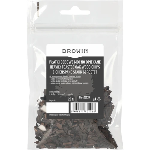 Dubové vločky silno opekané, 20g - 2