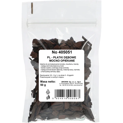 Dubové vločky silno opekané na aromatizáciu alkoholov (whisky, bourbon, brandy, koňak, pivo), 50 g - 2 ['dubové chipsy', ' dubové chipsy silno opekané', ' dubové vločky', ' do alkoholu', ' prísady do alkoholu', ' príchute', ' dubové vločky pražené', ' dubové chipsy silno pražené', ' aromatizácia vín', ' aromatizácia pív', ' aromatizácia alkoholu', ' dubové vločky 50 g', ' dubové štiepky']