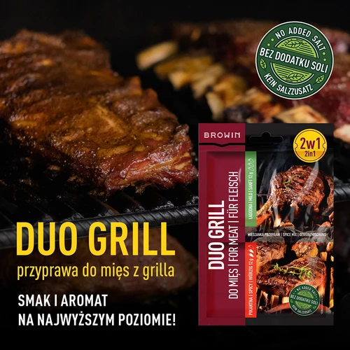Duo Grill na mäso, zmes korenín 2 v 1, 2 x 12 g - 5 ['gril', ' koreniny a bylinky', ' koreniny na gril', ' koreniny na mäso na gril', ' grilovanie s chuťou', ' nové koreniny na grilovanie', ' dobre okorenené mäso z grilu', ' pikantná korenina na mäso', ' pikantná korenina na grilovanie', ' jemná korenina na mäso', ' jemná korenina na grilovanie', ' najlepšie na grilovanie mäsa', ' ako okoreniť mäso na gril', ' koreniny 2v1', ' mäso na gril', ' mäsové jedlá z grilu', ' chutné steaky z grilu', ' koreniny bez soli']